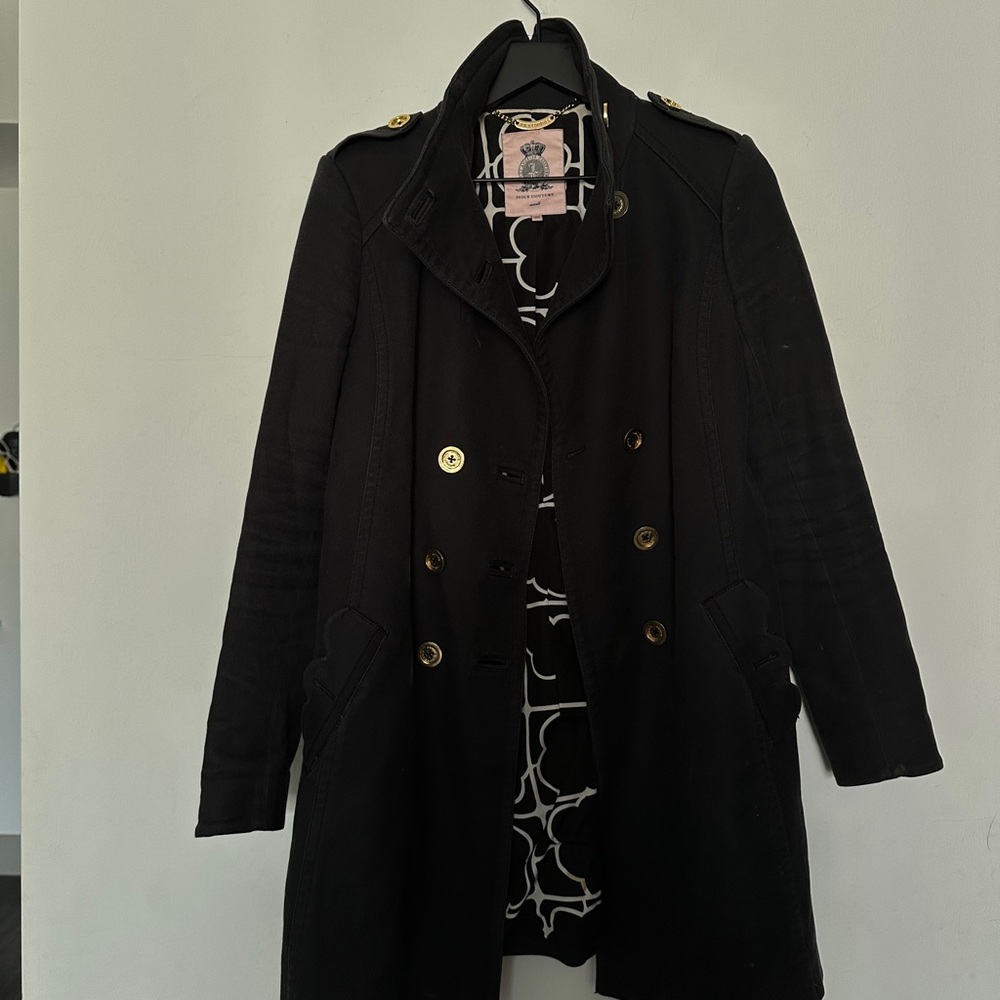 Juicy couture trench coat / black / S / women